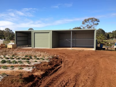 Large farm machinery shed