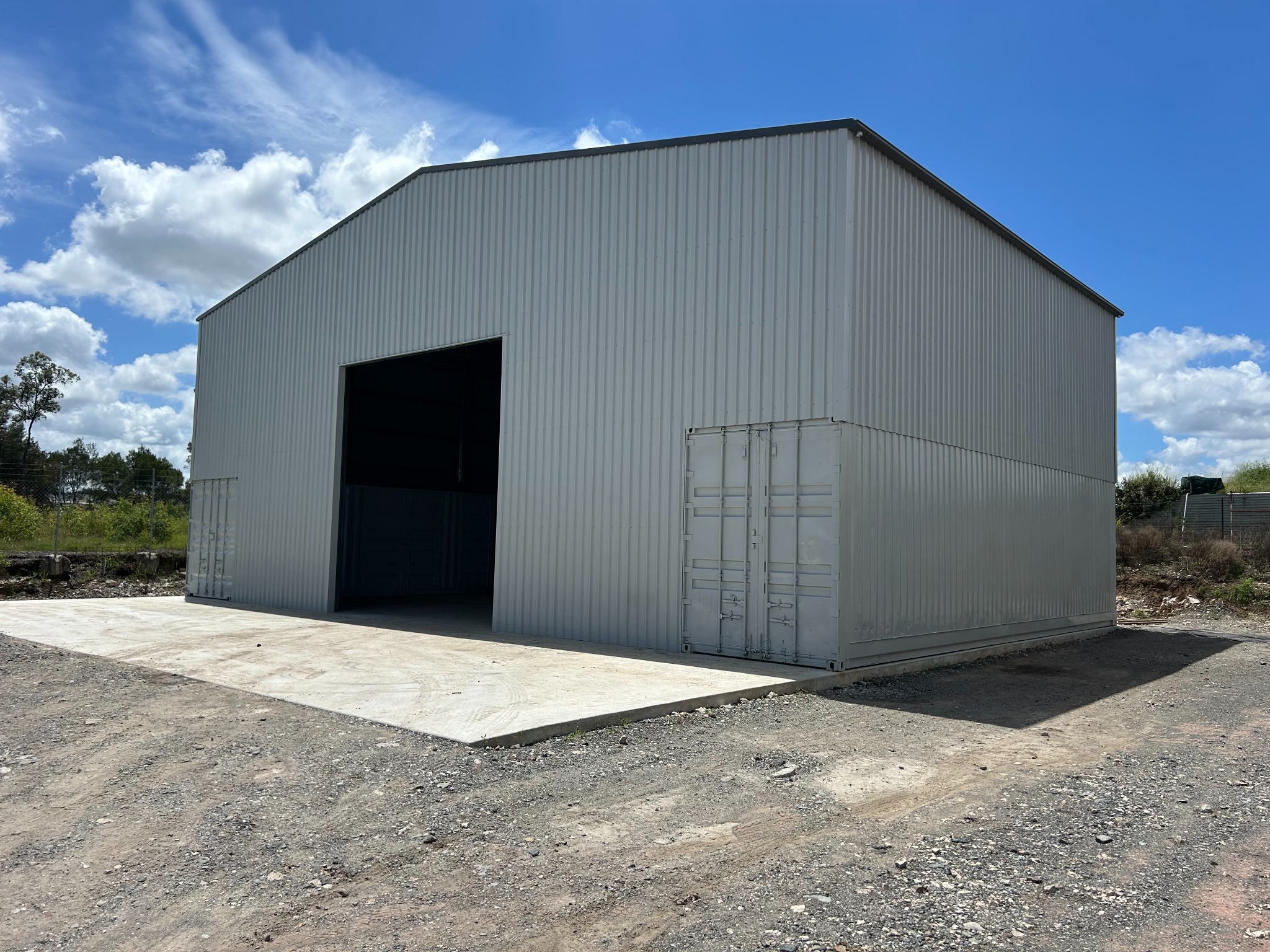 Large industrial storage building completed by Superior Shed Market